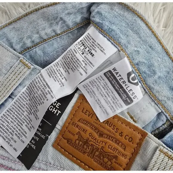 Levi's Ribcage Super High Rise Ankle Straight Light Wash Jeans NWT 26 X 27 - Picture 13 of 16